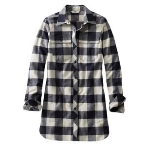 LL Bean signature Women’s Buffalo Plaid Chamois Shirt Tunic Length, Size Small